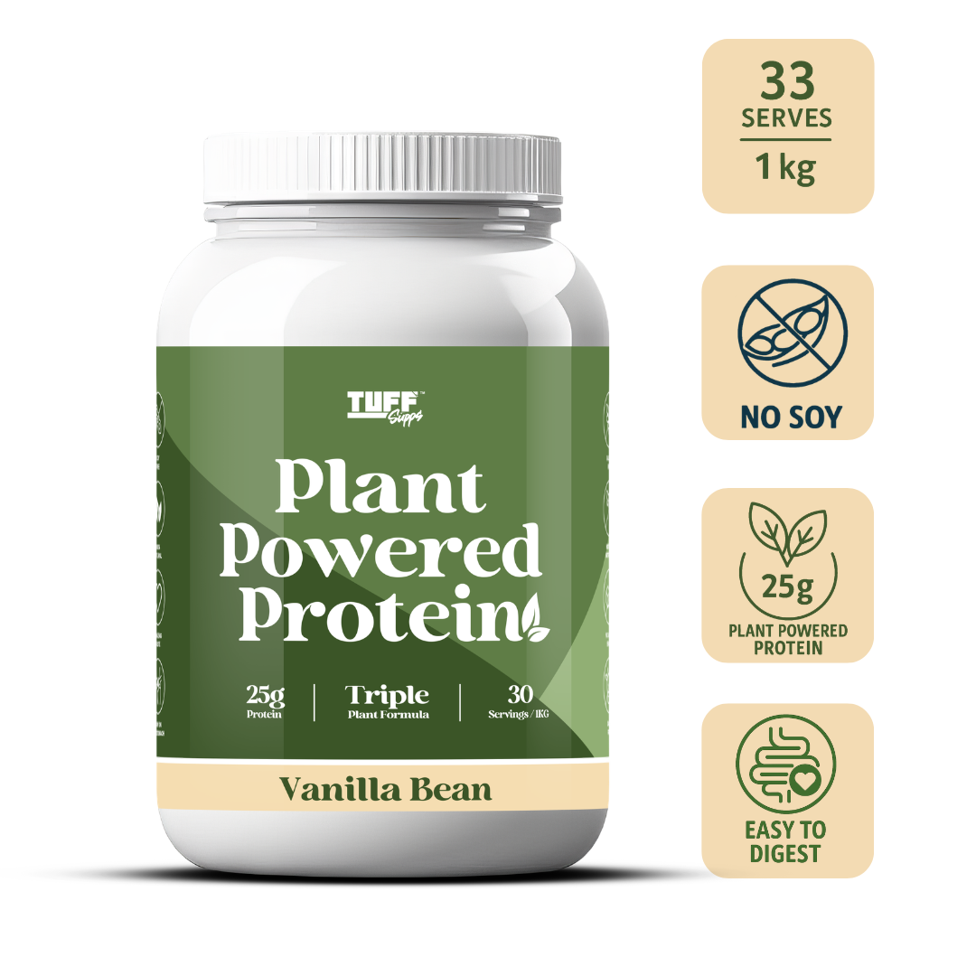 Tuff Supps plant powered protein zero soy vegan pea rice faba bean blend